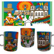 Caneca Branca Arte Lembraça Bahia senhor do bom fim