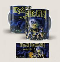 Caneca Branca Banda Live After Death Iron Maiden Eddie Rock