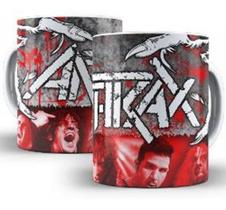 Caneca Branca Bandas De Rock Anthrax Metal Logo Musica