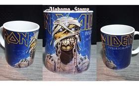 Caneca Branca Bandas De Rock Iron Maiden Powerslave Eddie