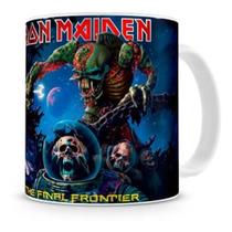 Caneca Branca Bandas De Rock Iron Maiden The Final Frontier