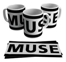Caneca Branca Bandas De Rock Muse Logo Hard Metal Pop Caneca Branca Bandas De Rock Muse Logo Hard Metal Pop