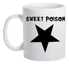 Caneca Branca Bandas De Rock Sweet Poison Caneca Branca Bandas De Rock Sweet Poison