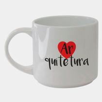 Caneca Branca Bucks de Porcelana 450ML Arquitetura