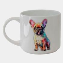 Caneca Branca Bucks de Porcelana 450ML BULLDOG FRANCES FOFINHO 1