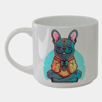 Caneca Branca Bucks de Porcelana 450ML BULLDOG MEDITACAO