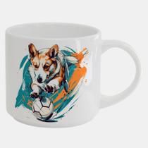 Caneca Branca Bucks de Porcelana 450ML CACHORRO DOG FUTEBOL 8
