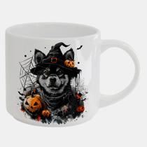 Caneca Branca Bucks de Porcelana 450ML CACHORRO DOG HALLOWEEN 6