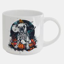 Caneca Branca Bucks de Porcelana 450ML CACHORRO HALLOWEEN DIA DAS BRUXAS 4