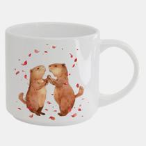 Caneca Branca Bucks de Porcelana 450ML CAPIVARA DIA DOS NAMORADOS APAIXONADO 6