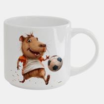 Caneca Branca Bucks de Porcelana 450ML CAPIVARA FUTEBOL 2