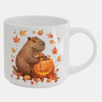 Caneca Branca Bucks de Porcelana 450ML CAPIVARA HALLOWEEN 26