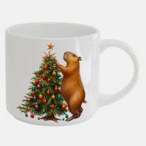 Caneca Branca Bucks de Porcelana 450ML CAPIVARA NATAL ARVORE 6