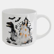 Caneca Branca Bucks de Porcelana 450ML DINOSSAURO HALLOWEEN BRUXAS 120