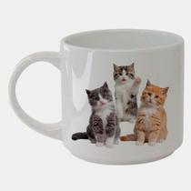 Caneca Branca Bucks de Porcelana 450ML GATOS FOFOS