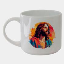 Caneca Branca Bucks de Porcelana 450ML JESUS CRISTO RELIGIAO 1