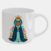 Caneca Branca Bucks de Porcelana 450ML NOSSA SENHORA DA APARECIDA 25