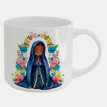 Caneca Branca Bucks de Porcelana 450ML NOSSA SENHORA DA APARECIDA 32