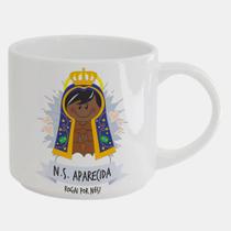 Caneca Branca Bucks de Porcelana 450ML NOSSA SENHORA DA APARECIDA