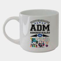 Caneca Branca Bucks de Porcelana 450ML Universidade Adm Administracao