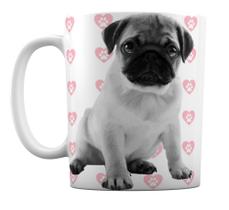 Caneca Branca Cachorro Dog Pug