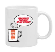 Caneca branca cerâmica 325ml personalizada Caneca branca cerâmica 325ml personalizada