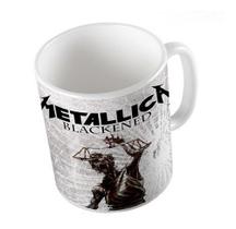 Caneca Branca De Bandas Rock Metallica Blackened Logo Metal Caneca Branca De Bandas Rock Metallica Blackened Logo Metal