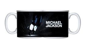 Caneca Branca De Bandas Rock Pop Michael Jackson Moon Walker