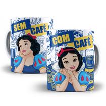 Caneca Branca de Neve Com Café Sem Café Personalizada