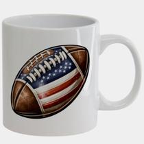 Caneca Branca de Porcelana 325ml BOLA FUTEBOL AMERICANO ARTE