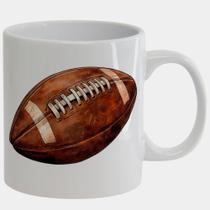 Caneca Branca de Porcelana 325ml BOLA FUTEBOL AMERICANO Caneca Branca de Porcelana 325ml BOLA FUTEBOL AMERICANO
