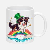 Caneca Branca de Porcelana 325ml CACHORRO DOG PATRICKS DAY ST 5