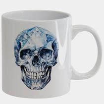 Caneca Branca de Porcelana 325ml CAVEIRA DIAMENTE