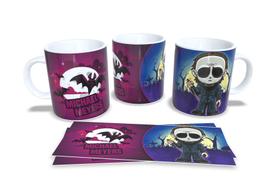 Caneca Branca de Porcelana Personalizada Coleção Terror Hallowen