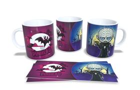 Caneca Branca de Porcelana Personalizada Coleção Terror Hallowen