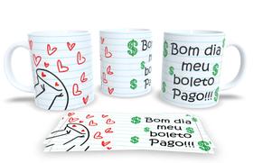 Caneca Branca de Porcelana Personalizada Flork Frases Engraçadas, Divertidas e Deboche