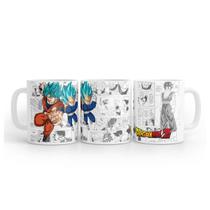 Caneca Branca Dragon Ball Mangá Goku e Vegeta Cerâmica 325 Ml Caneca Branca Dragon Ball Mangá Goku e Vegeta Cerâmica 325 Ml