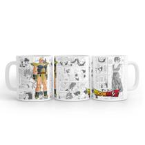 Caneca Branca Dragon Ball Mangá Nappa Cerâmica 325 Ml