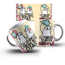 Caneca Branca Engraçada Flork Dia Dos Namorados