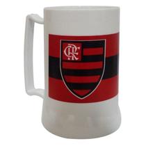 Caneca Branca Gel Isolante Térmico 400Ml - Flamengo