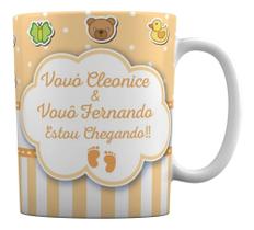 Caneca Branca Grávida / Batizado Supresa para Vovô e Vovó Caneca Branca Grávida / Batizado Supresa para Vovô e Vovó