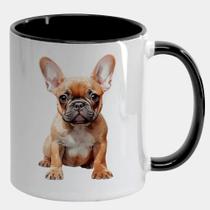 Caneca Branca Interna Preta de Porcelana 325ml BULLDOG FRANCES FOFINHO 2