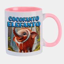 Caneca Branca Interna Rosa de Porcelana 325ml Cocofanto Elefanto Italian Brainrot Meme Caneca Branca Interna Rosa de Porcelana 325ml Cocofanto Elefanto Italian Brainrot Meme