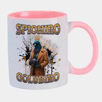 Caneca Branca Interna Rosa de Porcelana 325ml Spioniro Golubiro Italian Brainrot Meme Caneca Branca Interna Rosa de Porcelana 325ml Spioniro Golubiro Italian Brainrot Meme