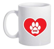Caneca Branca Love Dogs Pata Cachorro Eu Amo Cachorro Frases