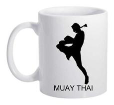 Caneca Branca Muay Thai Lutando Boxer Esportes Ufc Mma - Alabama Stamp