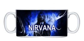 Caneca Branca Nirvana Bandas De Rock N Roll Kurt Grunge Caneca Branca Nirvana Bandas De Rock N Roll Kurt Grunge