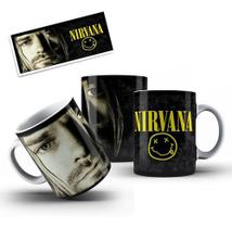 Caneca Branca Nirvana Kurt Cobain Caneca Branca Nirvana Kurt Cobain