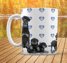 Caneca Branca Personalizada Cachorro Rottweiler