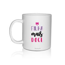 Caneca Branca Personalizada Dia Das Crianças Filha Mais Doce